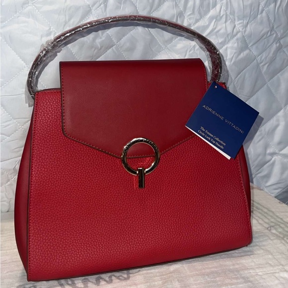 Red ADRIENNE VITTADINI purse with crossbody strap - Picture 1 of 4